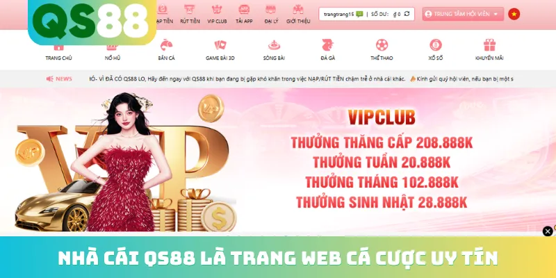 Trang chủ 14 Nhà cái QS88 là trang web cá cược uy tín
