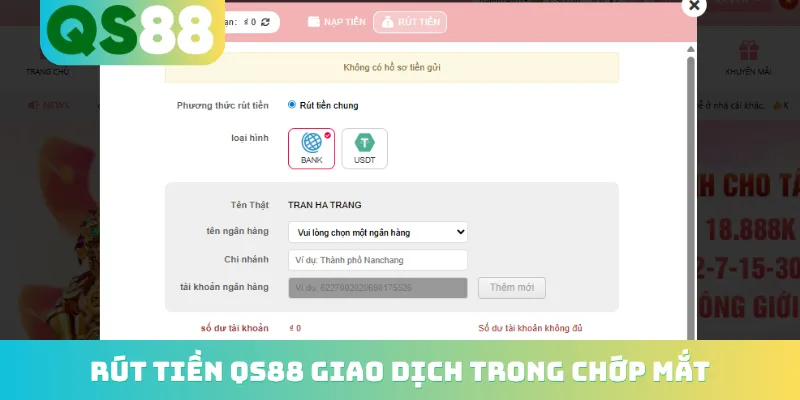 Trang chủ 23 Rút tiền QS88 giao dịch trong chớp mắt